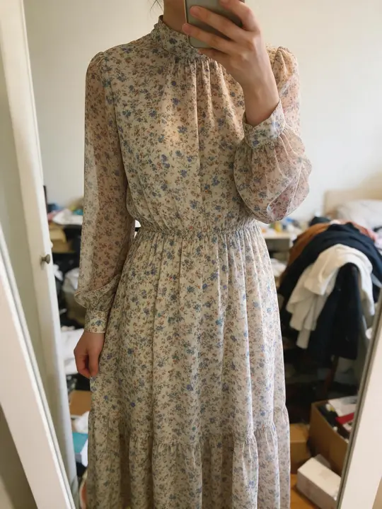 floral chiffon maxi dress