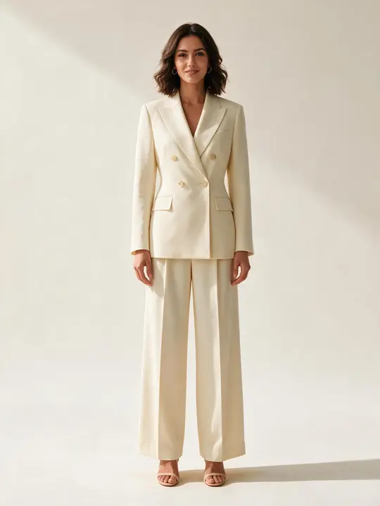 ivory tailored blazer and trousers