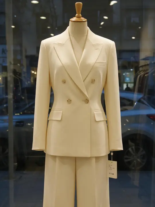 ivory tailored blazer and trousers